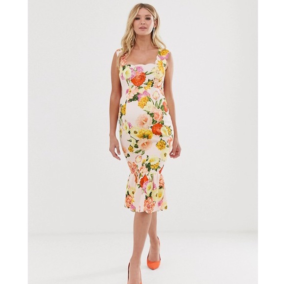 ASOS Maternity Dresses & Skirts - SALE❤️‍🔥ASOS Maternity Floral Scallop Edge Dress